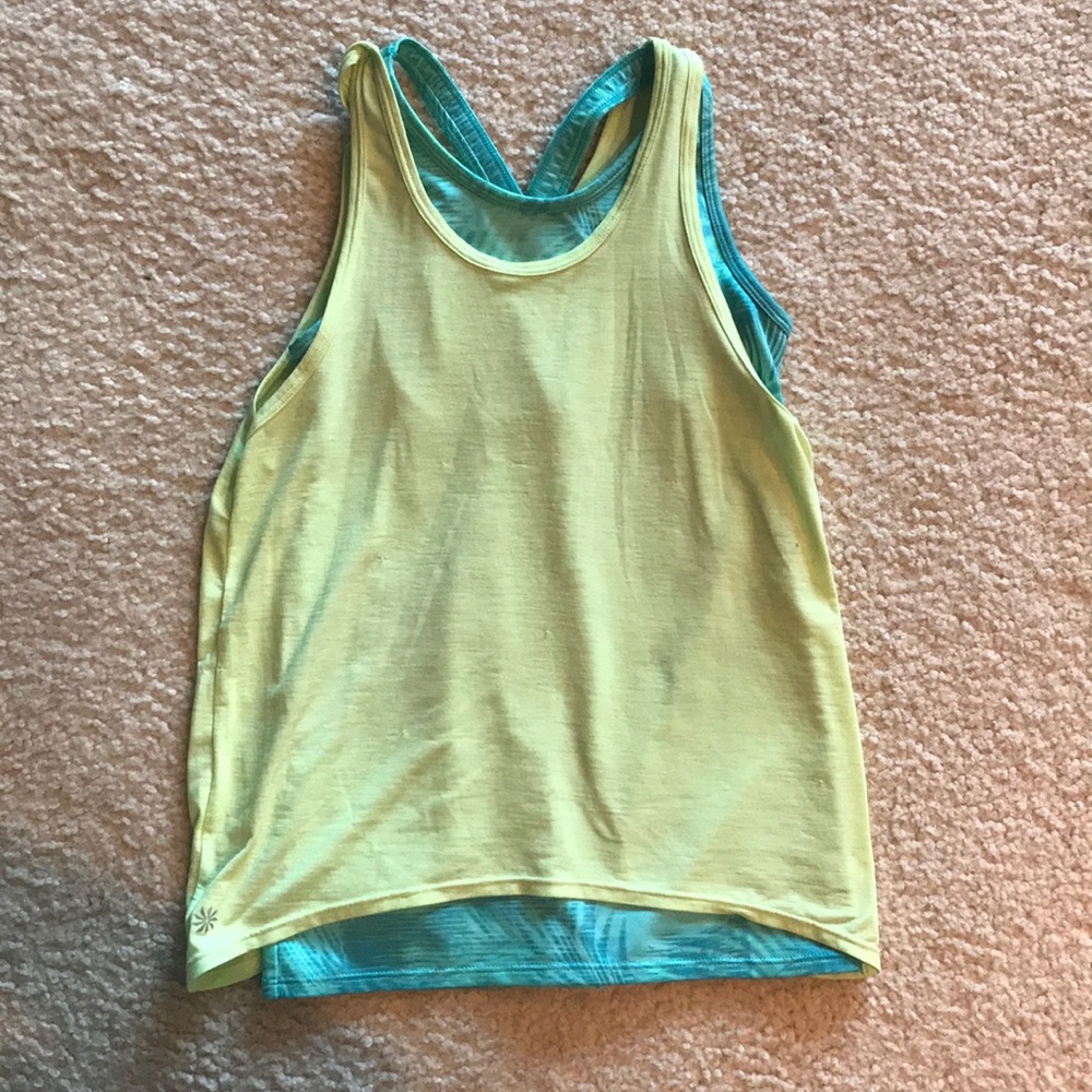 Athleta girls layered tank size medium 8/10